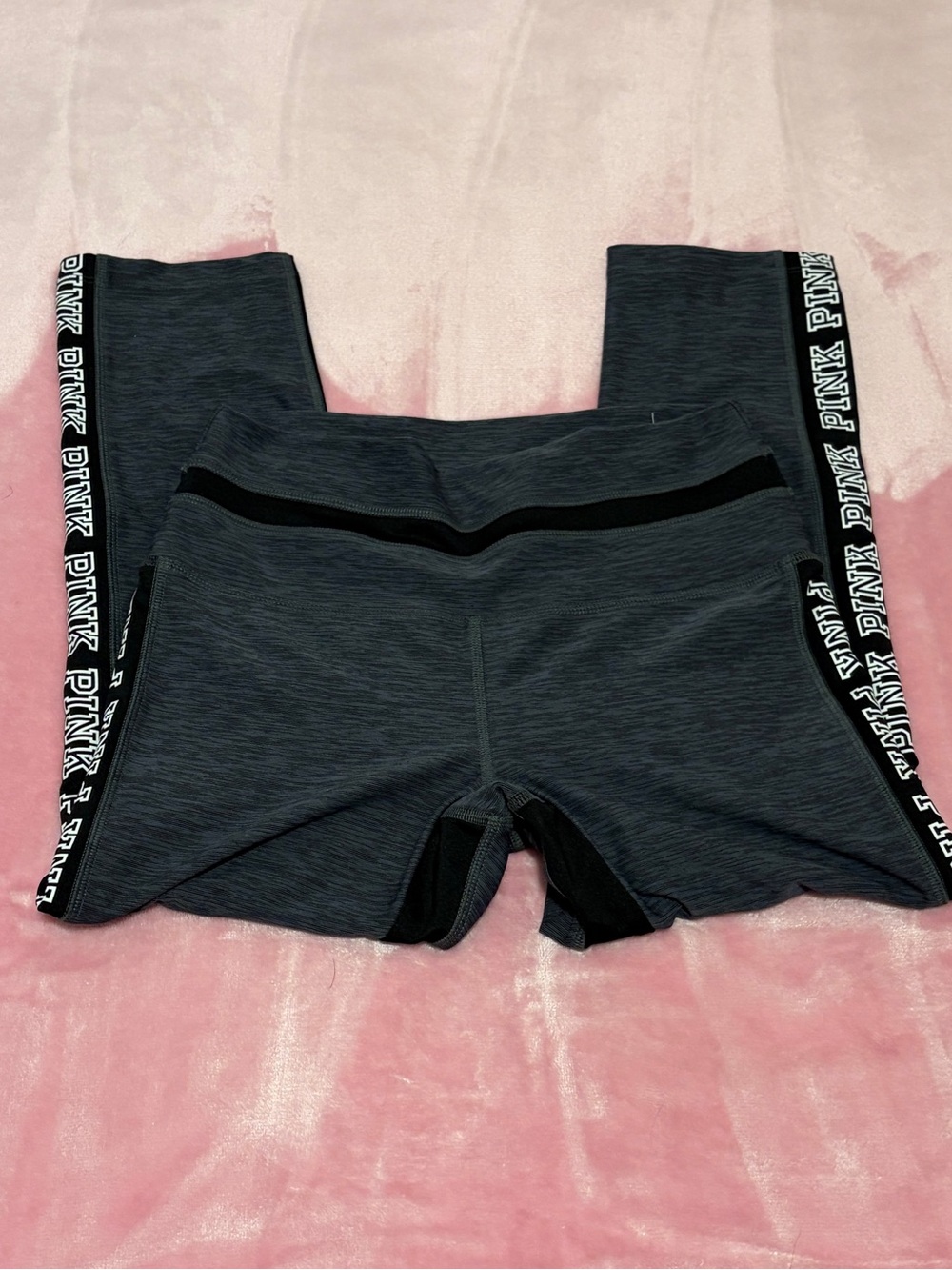 Victoria's Secret PINK Black/Grey Capri Athletic Leggings